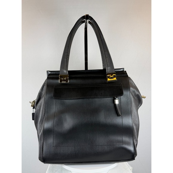 Ripani Black Italian Leather Handbag – Authentic, Structured, Elegant. Excellent
